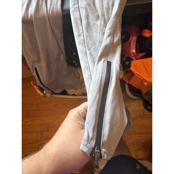 Under Armour Pants Mens Large HeatGear Loose Fit Athletic Track Zipper Pockets - Picture 4 of 6